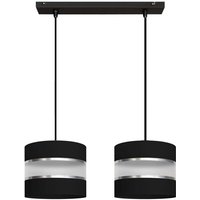Helen Gerade Stangen-Pendel-Deckenleuchte Schwarz, Silber 45cm - Helam von HELAM