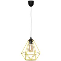 Helam - karo Drahtgestell Pendelleuchte Schwarz, Gelb 24cm von HELAM