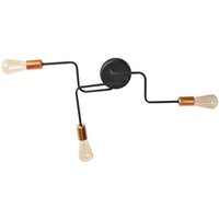 Tube Halbbündige Deckenleuchte mit mehreren Armen Schwarz, Kupfer 66cm - Helam von HELAM