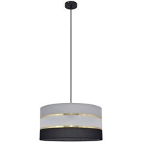 Helen Zylindrische Pendel-Deckenleuchte Schwarz, Gold, Grau 40cm - Helam Helen Zylindrische Pendel-Deckenleuchte Schwarz, Gold, Grau 40cm - Helam von HELAM