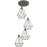 Karo Cluster Pendelleuchte Grau 35cm - Helam von HELAM