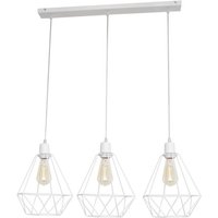 Karo Gerade Stangen-Pendel-Deckenleuchte Weiß 78cm - Helam von HELAM