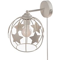 [NEUWERTIG] B-Ware Stars Wandleuchte Wandlampe Leuchte Sandfarben Metall ø 21 Cm Stecker von HELAM