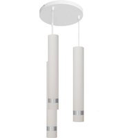 Tuba Cluster Pendelleuchte Weiß, Chrom 30cm - Helam Tuba Cluster Pendelleuchte Weiß, Chrom 30cm - Helam von HELAM