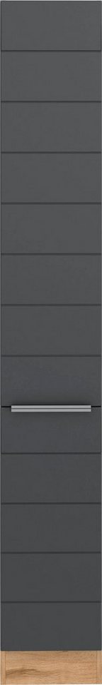 KOCHSTATION Apothekerschrank KS-Luhe 30 cm breit, hochwertige MDF-Fronten mit waagerechter Lisene von KOCHSTATION