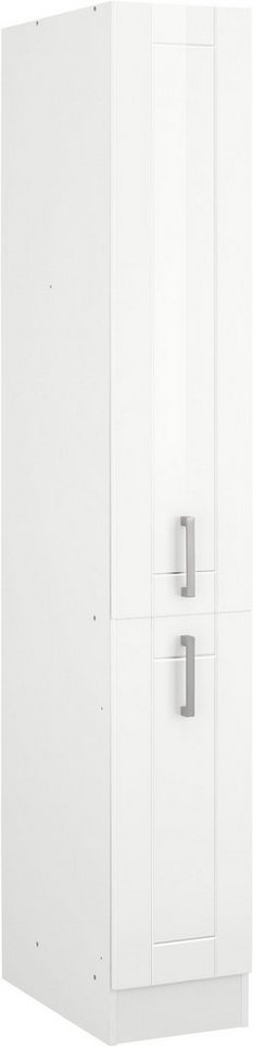 KOCHSTATION Apothekerschrank KS-Tinnum 30 cm breit, 200 cm hoch, Metallgriffe, MDF Fronten, Auszüge von KOCHSTATION