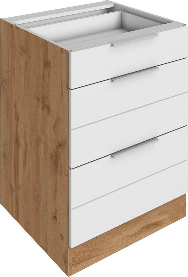 KOCHSTATION Auszugsunterschrank KS-Luhe 60 cm breit, hochwertige MDF-Fronten mit waagerechter Lisene KOCHSTATION Auszugsunterschrank KS-Luhe 60 cm breit, hochwertige MDF-Fronten mit waagerechter Lisene von KOCHSTATION