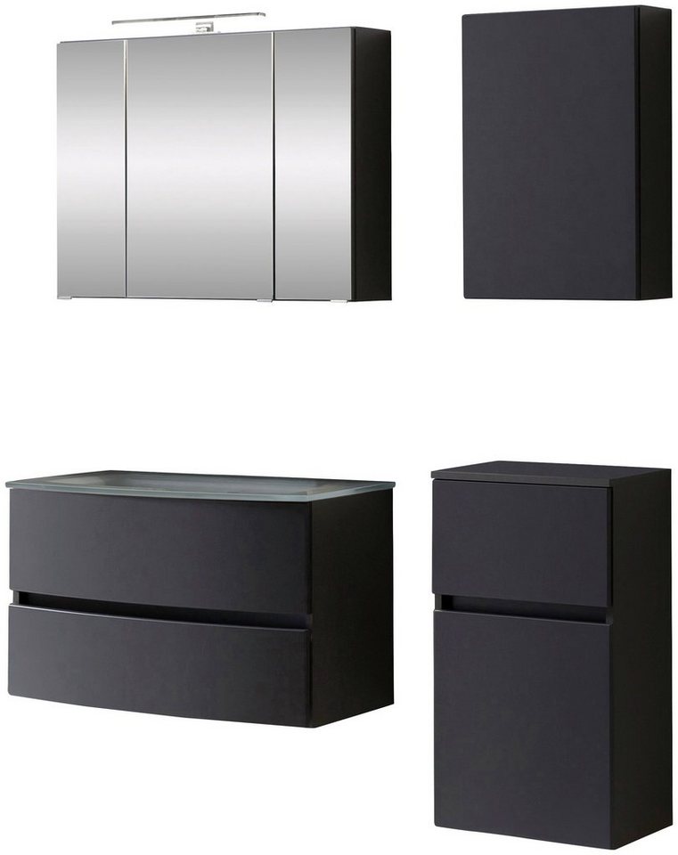 welltime Badezimmer-Set Kaunas, (Set, 4-St), Breite 120 cm, Soft Close Funktion von welltime