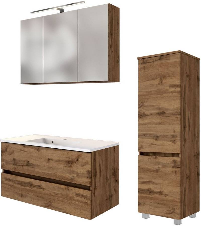 welltime Badmöbel-Set Welltime Möbel Baabe Waschtisch-Set 3tlg. oder 5tlg., (3-St), gedämpfte Scharniere und Softclose-Funktion, inklusive LED-Beleuchtung welltime Badmöbel-Set Welltime Möbel Baabe Waschtisch-Set 3tlg. oder 5tlg., (3-St), gedämpfte Scharniere und Softclose-Funktion, inklusive LED-Beleuchtung von welltime