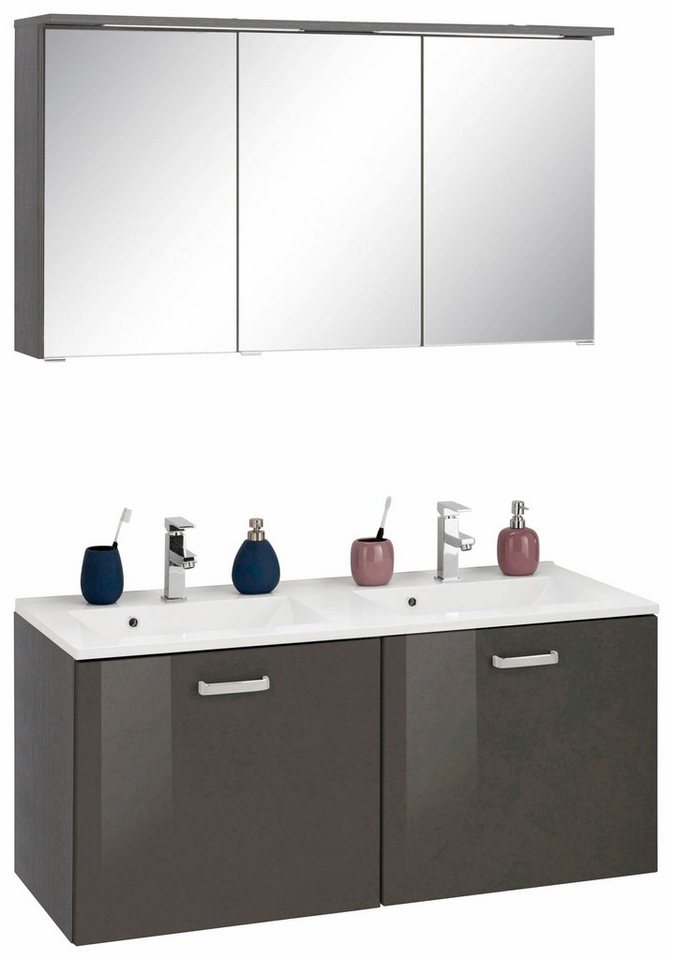 welltime Badmöbel-Set Ravenna, (2-St), Doppelwaschplatz, Breite 120 cm von welltime