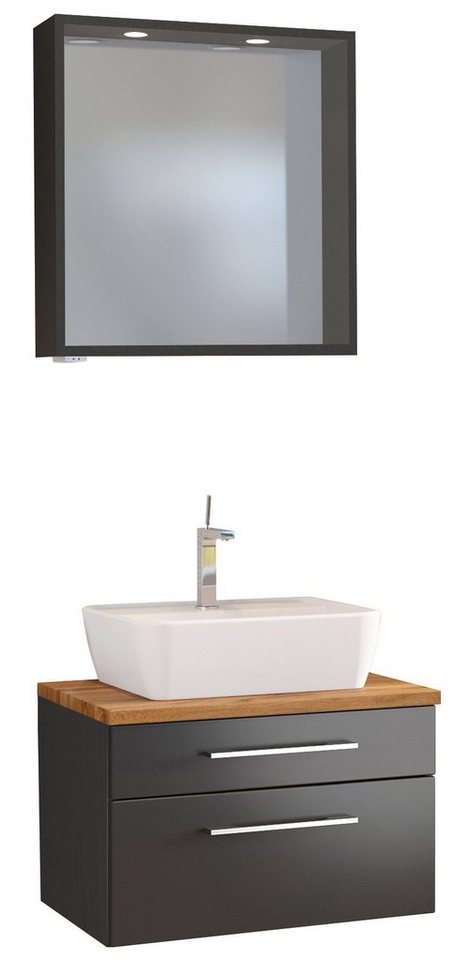 HELD MÖBEL Badmöbel-Set Waschtisch-Set Davos 60 cm graphit/matt grau HELD MÖBEL Badmöbel-Set Waschtisch-Set Davos 60 cm graphit/matt grau von HELD MÖBEL