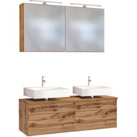 HELD MÖBEL Doppel-Waschtisch-Set »DAVOS«, 9-teilig - braun HELD MÖBEL Doppel-Waschtisch-Set »DAVOS«, 9-teilig - braun von HELD MÖBEL