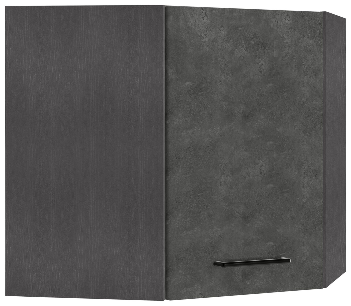 HELD MÖBEL Eckhängeschrank Tulsa 60 cm breit, 1 Tür, schwarzer Metallgriff, hochwertige MDF Front von HELD MÖBEL