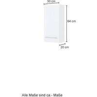 HELD MÖBEL Hängeschrank »Davos«, BxHxT: 30 x 64 x 20 cm - grau von HELD MÖBEL