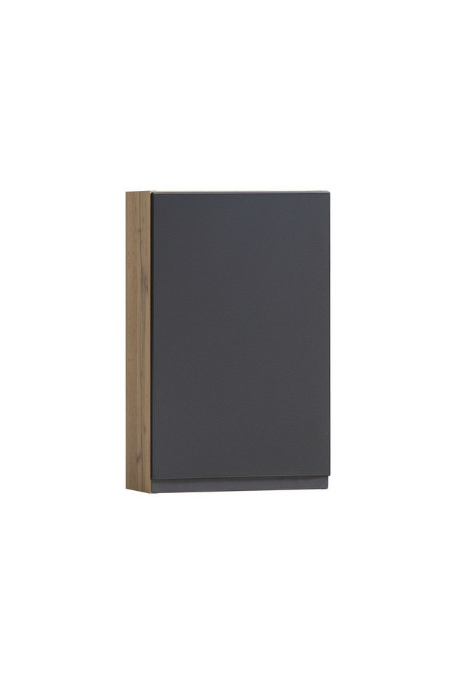 HELD MÖBEL Hängeschrank in grau, Wotaneiche, MDF - 40x64x20cm (BxHxT) von HELD MÖBEL