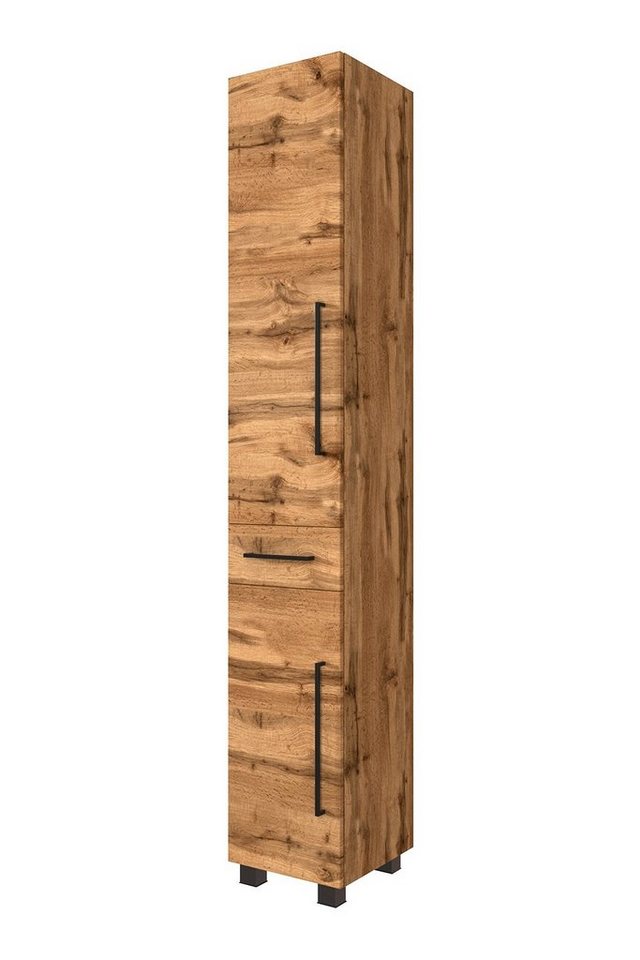 HELD MÖBEL Hochschrank LUZERN, B 30 x H 180 cm, Eiche Wotan Dekor, 2 Türen und 1 Schublade mit Soft-Close-Funktion von HELD MÖBEL