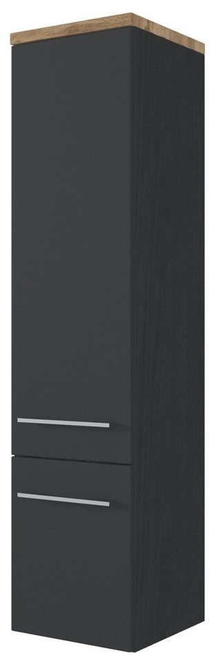 HELD MÖBEL Hochschrank Midischrank Davos 30 cm graphit/matt grau von HELD MÖBEL