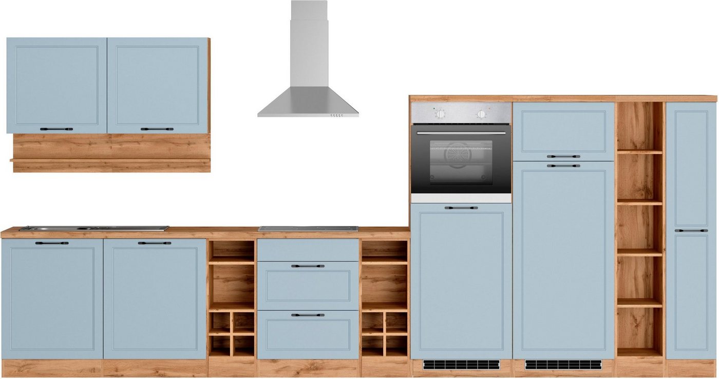 Kochstation Küche KS-Lana, 420 cm breit, wahlweise mit oder ohne E-Geräte von Kochstation