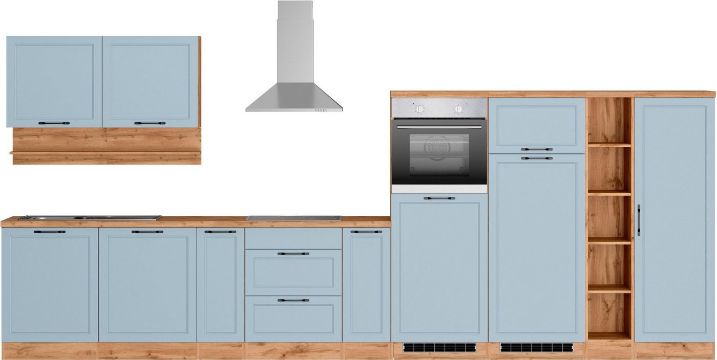 Kochstation Küche KS-Lana, 440 cm breit, wahlweise mit oder ohne E-Geräte von Kochstation