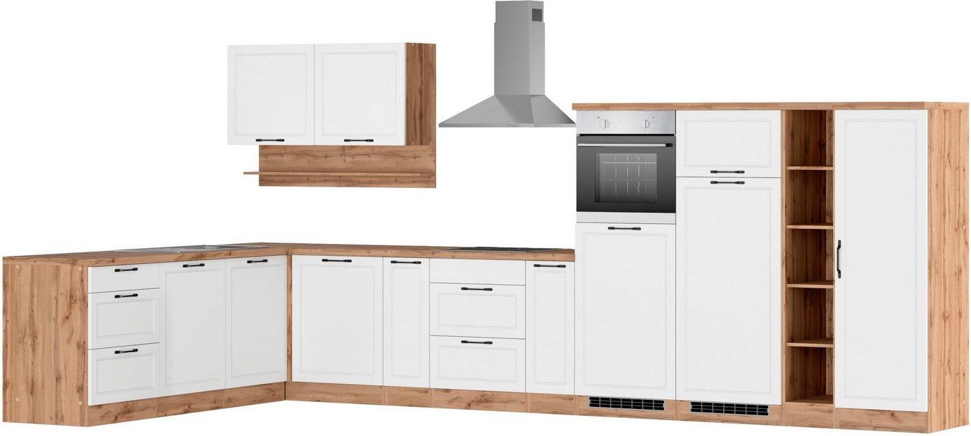 Kochstation Küche KS-Lana, Stellbreite 240/440 cm, wahlweise mit E-Geräten von Kochstation