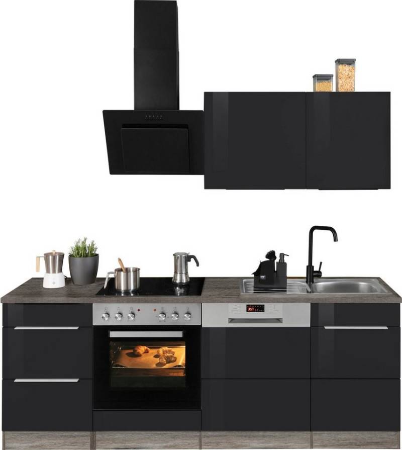 KOCHSTATION Küchenzeile KS-Brindisi, Breite 220 cm, wahlweise mit E-Geräten, mit MDF-Fronten von KOCHSTATION