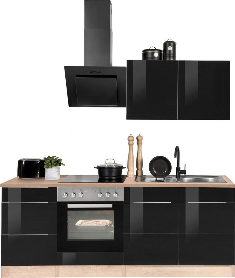 Kochstation Küchenzeile KS-Brindisi, ohne Geräte, Breite 210 cm von Kochstation