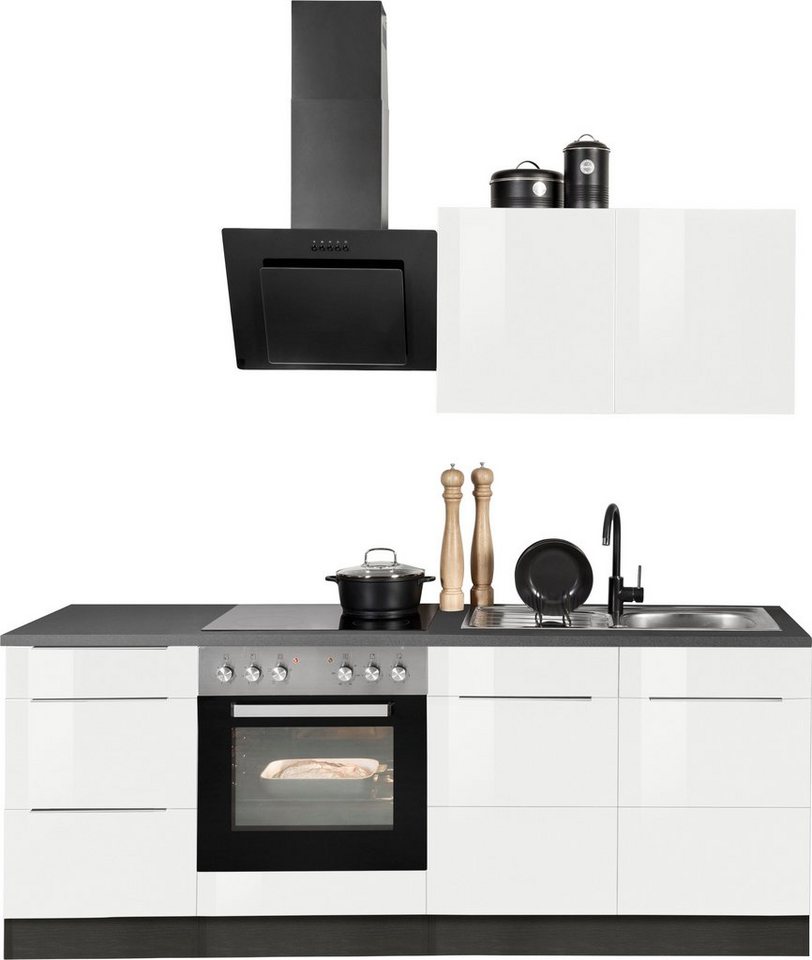 Kochstation Küchenzeile KS-Brindisi, ohne Geräte, Breite 210 cm von Kochstation