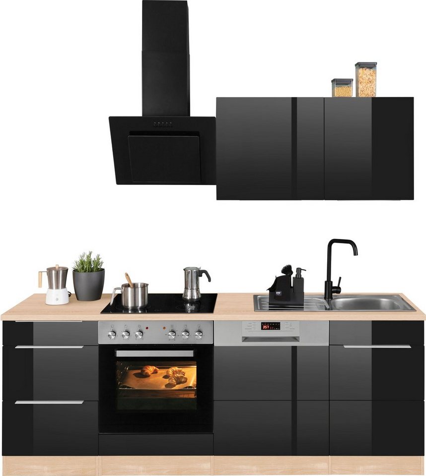 Kochstation Küchenzeile KS-Brindisi, ohne Geräte, Breite 220 cm von Kochstation