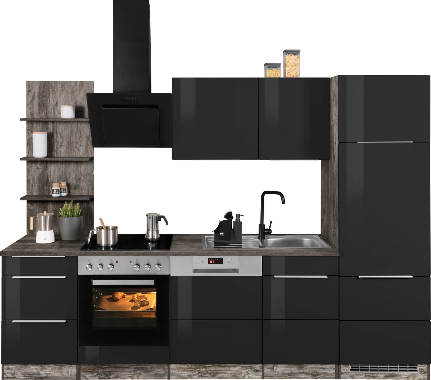 Kochstation Küchenzeile KS-Brindisi, ohne Geräte, Breite 280 cm von Kochstation