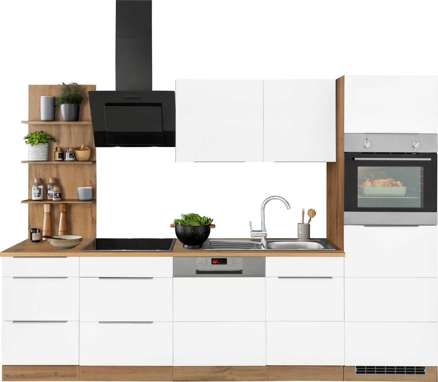 KOCHSTATION Küchenzeile KS-Brindisi Breite 280 cm, wahlweise mit E-Geräten und Induktion, mit MDF-Fronten und Regal KOCHSTATION Küchenzeile KS-Brindisi Breite 280 cm, wahlweise mit E-Geräten und Induktion, mit MDF-Fronten und Regal von KOCHSTATION