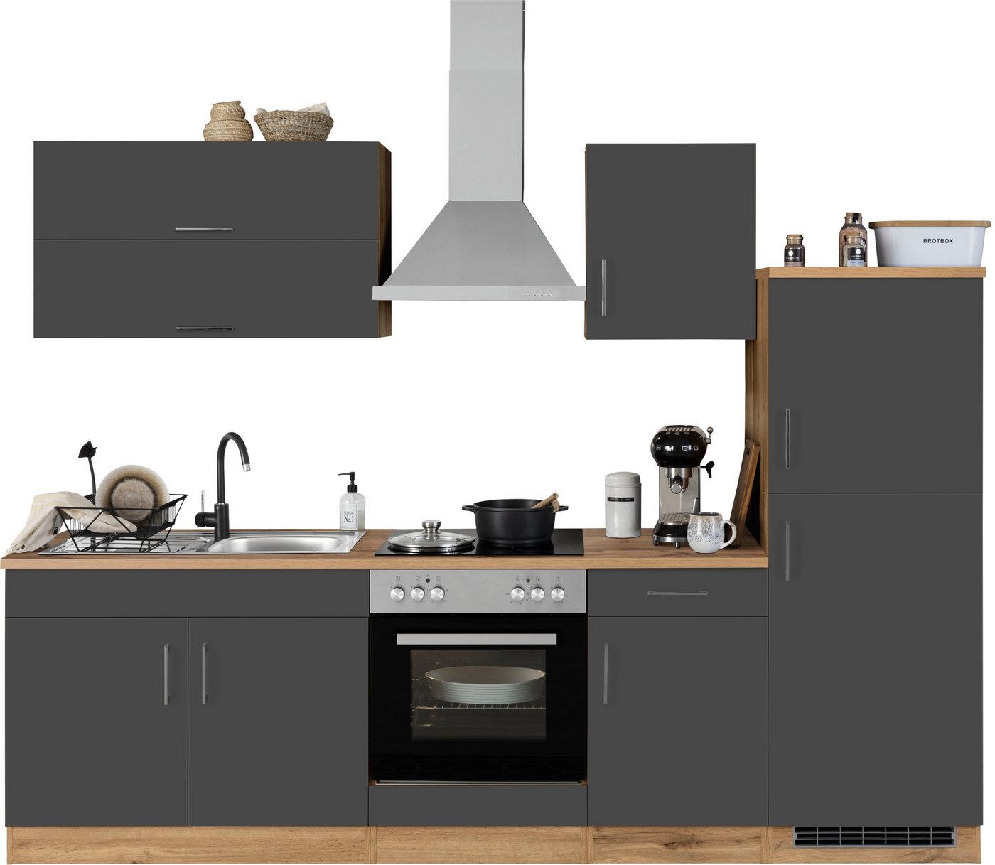 HELD MÖBEL Küchenzeile Colmar, mit E-Geräten, Breite 270 cm von HELD MÖBEL