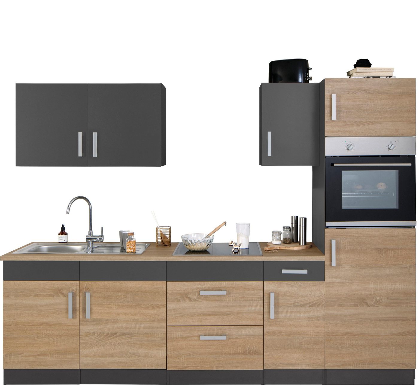 HELD MÖBEL Küchenzeile Gera, mit E-Geräten, Breite 270 cm von HELD MÖBEL