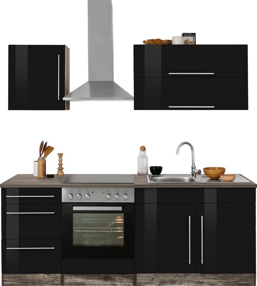 Kochstation Küchenzeile KS-Samos, ohne E-Geräte, Breite 210 cm von Kochstation
