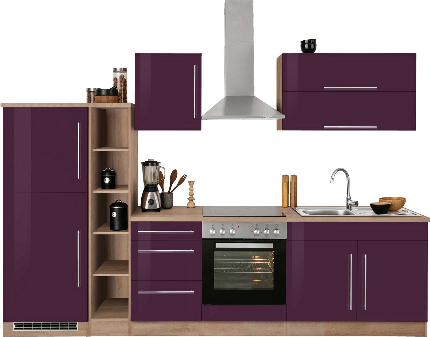 Kochstation Küchenzeile KS-Samos, ohne E-Geräte, Breite 300 cm von Kochstation