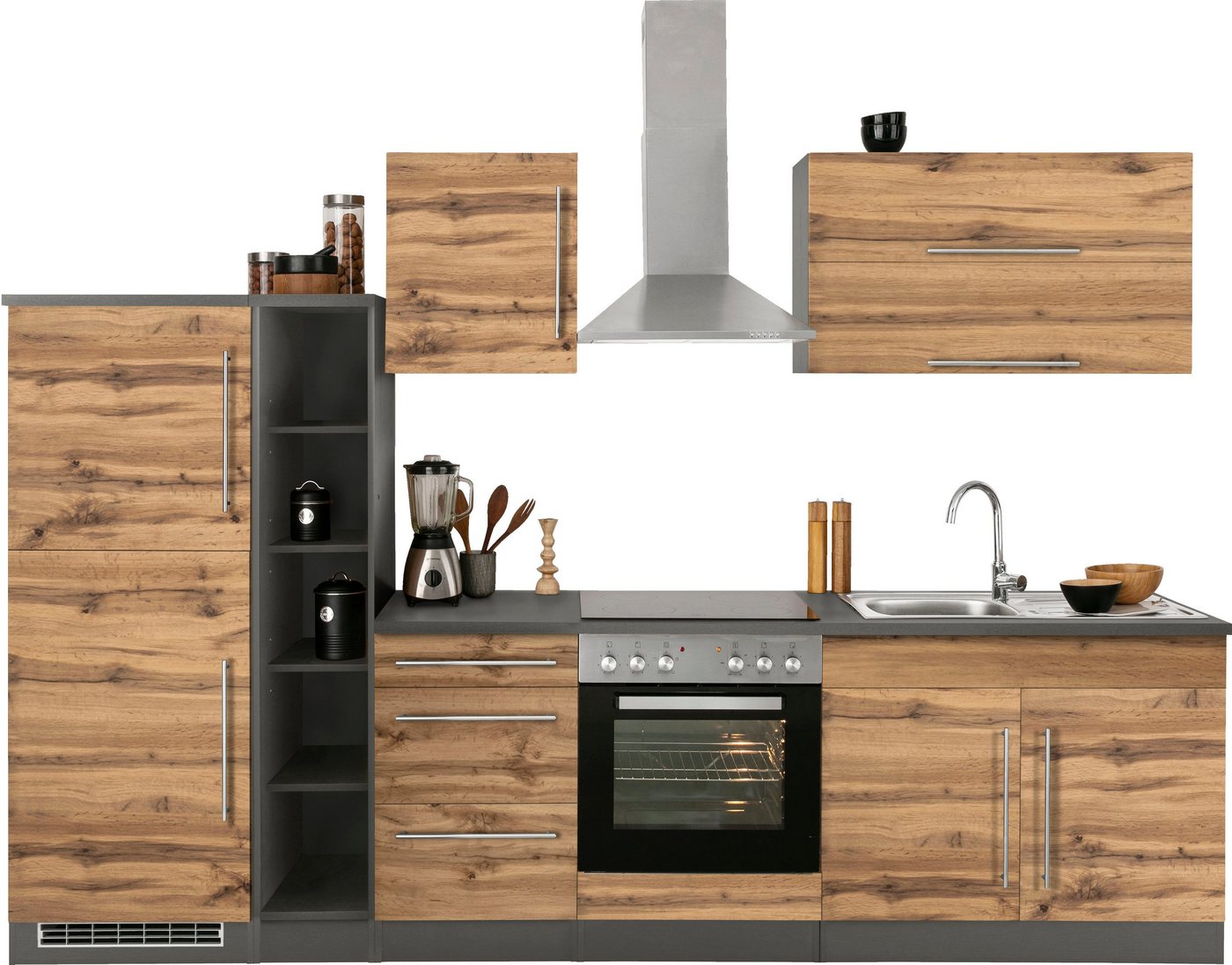 Kochstation Küchenzeile KS-Samos, ohne E-Geräte, Breite 300 cm von Kochstation