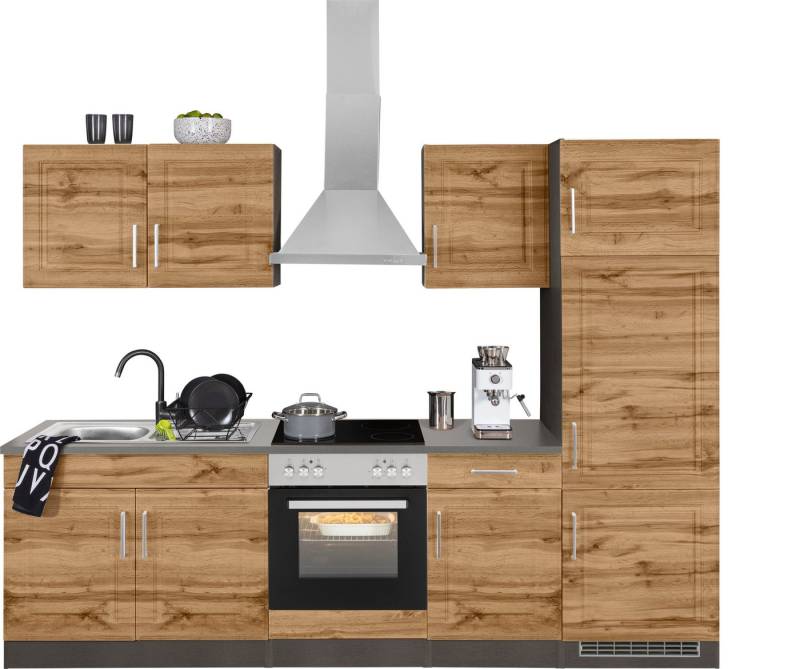 KOCHSTATION Küchenzeile KS-Stockholm, Breite 270 cm, mit hochwertigen MDF Fronten im Landhaus-Stil von KOCHSTATION
