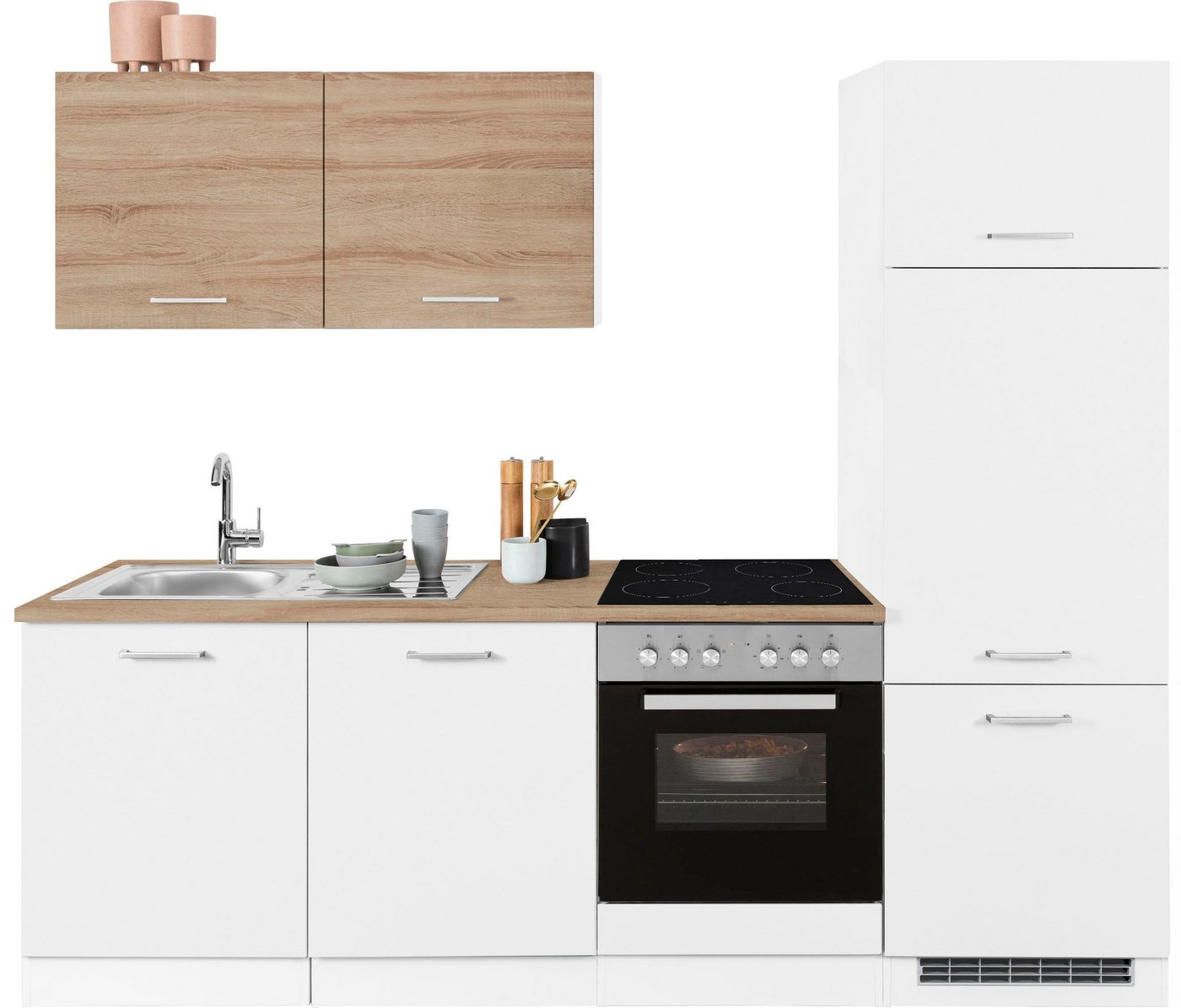 HELD MÖBEL Küchenzeile Visby, ohne E-Geräte, Breite 240 cm für Kühlschrank von HELD MÖBEL