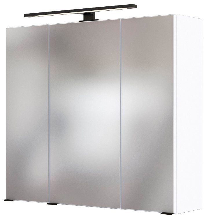 welltime Spiegelschrank Luena Breite 70 cm, mit 3D-Effekt, dank drei Spiegeltüren von welltime