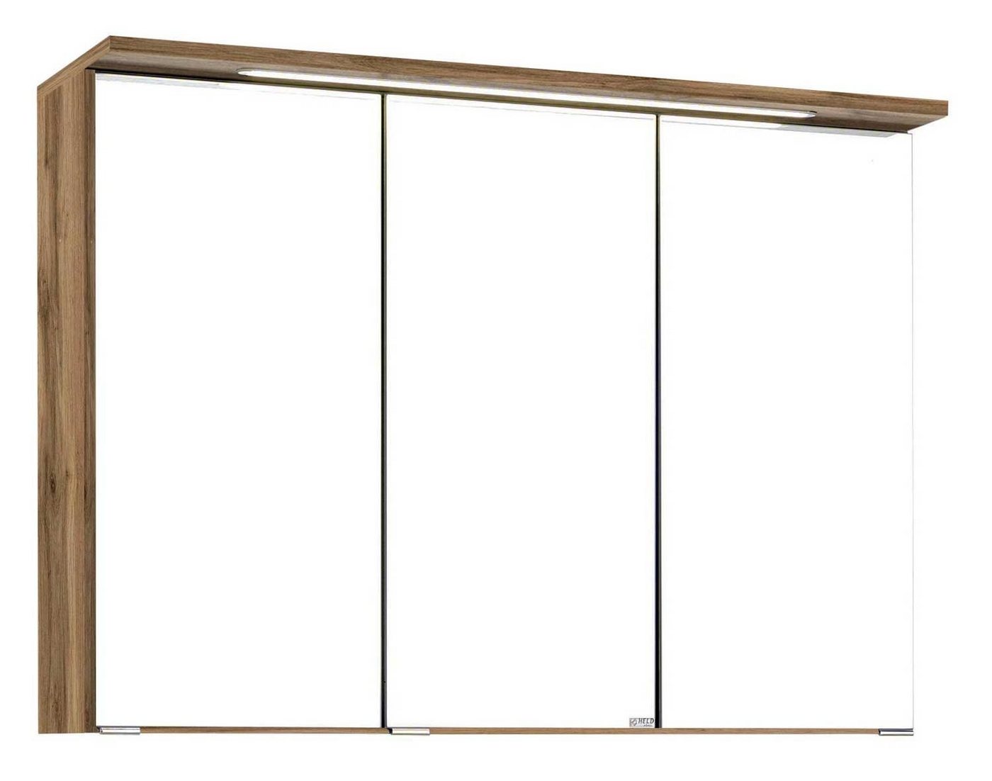 HELD MÖBEL Spiegelschrank MULTI, B 80 cm, Wotan Eiche Dekor, mit LED-Kranzbodenbeleuchtung von HELD MÖBEL