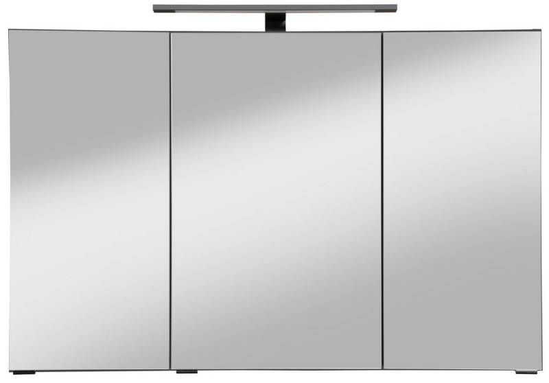 welltime Spiegelschrank Trento, verschiedene Ausführungen und Farben Breite 100 cm, mit 3D-Effekt, Spiegeltüren, Inklusive LED-Beleuchtung von welltime