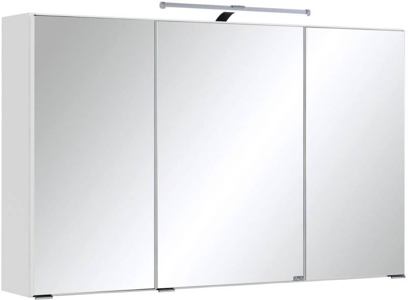 welltime Spiegelschrank Trento, verschiedene Ausführungen und Farben Breite 100 cm, mit 3D-Effekt, Spiegeltüren, Inklusive LED-Beleuchtung von welltime