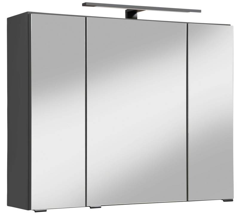 welltime Spiegelschrank Trento, verschiedene Ausführungen und Farben Breite 80 cm, mit 3D-Effekt, Spiegeltüren, Inklusive LED-Beleuchtung von welltime