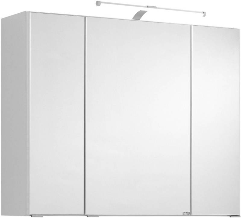 welltime Spiegelschrank Trento, verschiedene Ausführungen und Farben Breite 80 cm, mit 3D-Effekt, Spiegeltüren, Inklusive LED-Beleuchtung von welltime