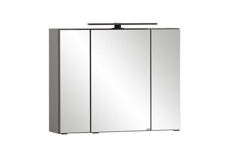 HELD MÖBEL Spiegelschrank in Grafitgrau - 80x64x20cm (BxHxT) von HELD MÖBEL