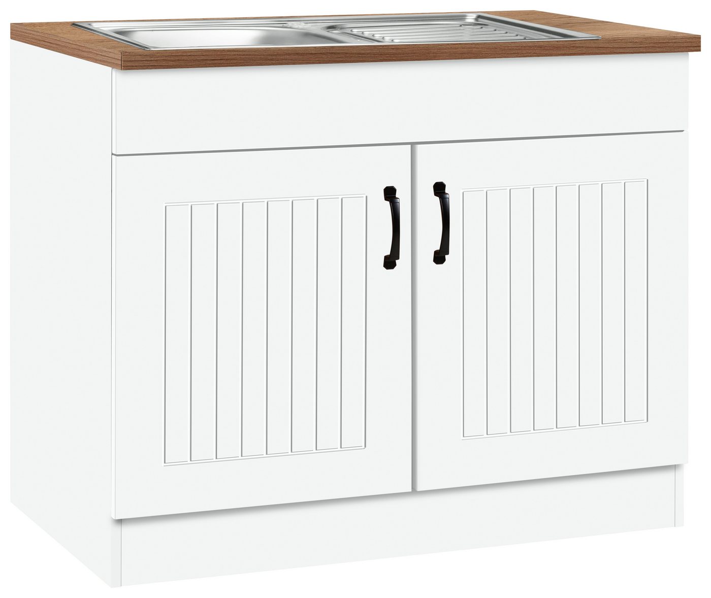 KOCHSTATION Spülenschrank KS-Athen Breite 100 cm, mit Edelstahl-Einbauspüle KOCHSTATION Spülenschrank KS-Athen Breite 100 cm, mit Edelstahl-Einbauspüle von KOCHSTATION