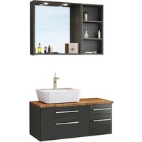 HELD MÖBEL Unterbecken-Set »Davos«, BxHxT: 90 x 200 x 47 cm - grau von HELD MÖBEL