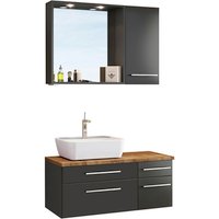 HELD MÖBEL Unterbecken-Set »Davos«, BxHxT: 90 x 200 x 47 cm - grau von HELD MÖBEL