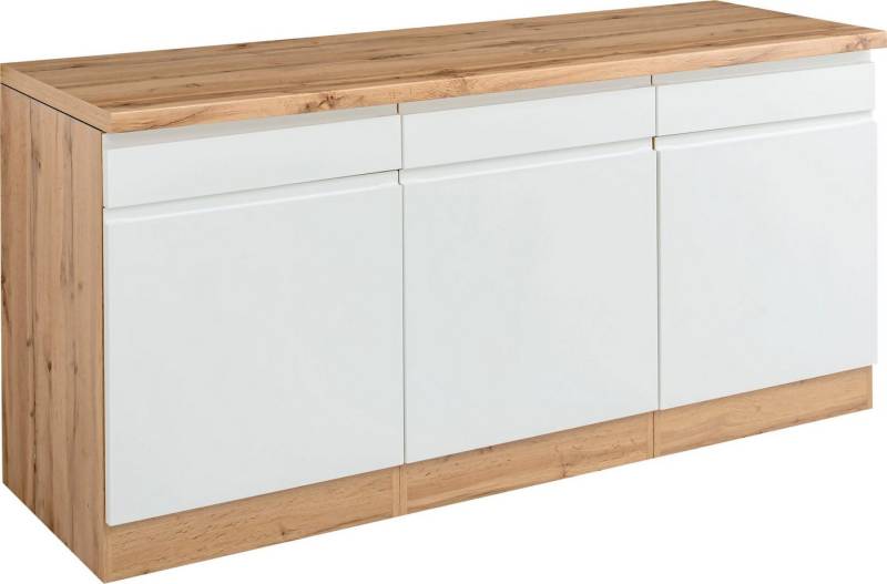 KOCHSTATION Unterschrank KS-Bruneck >>Bruneck<< 180 cm breit, für viel Stauraum, hochwertige MDF-Fronten von KOCHSTATION