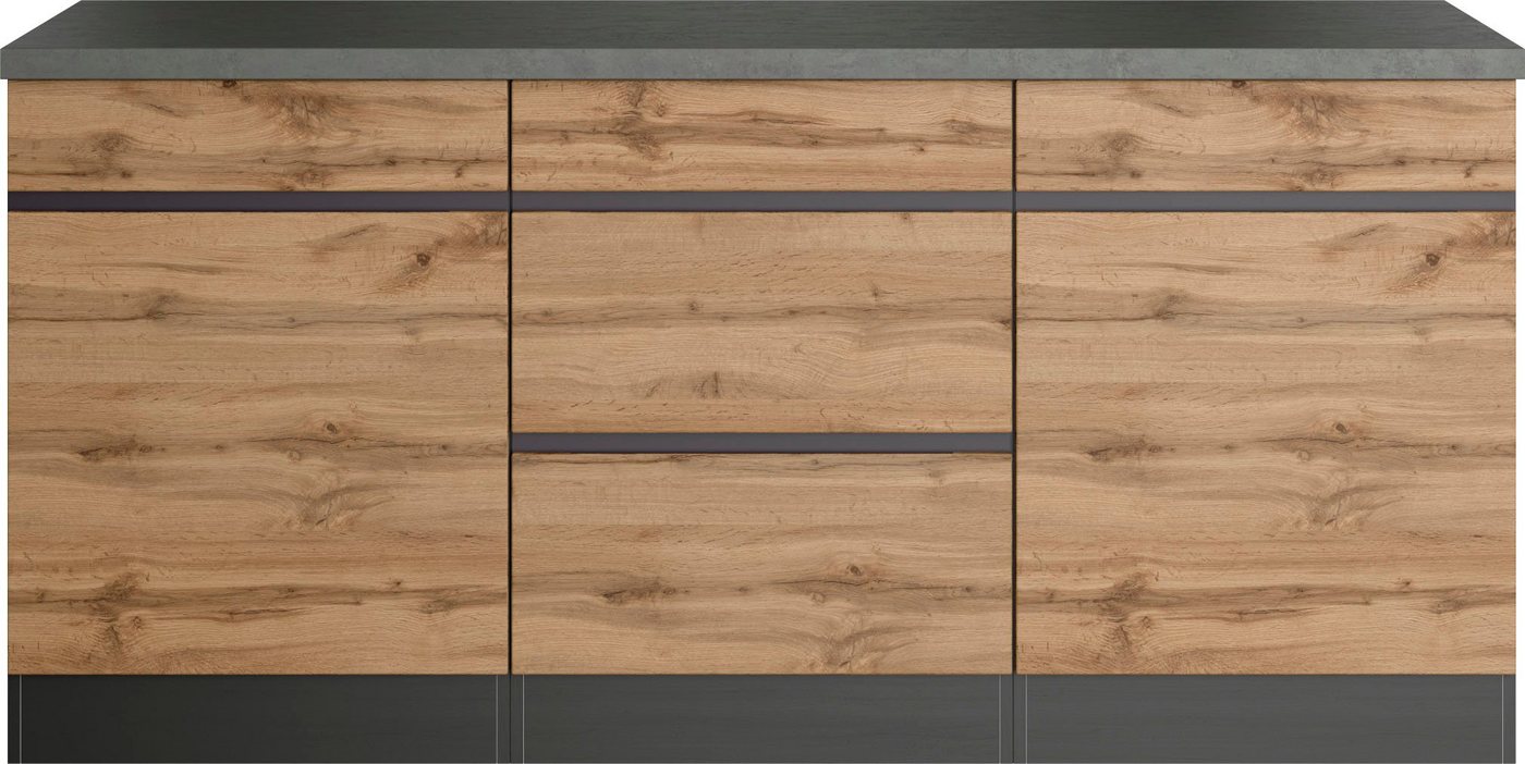 Kochstation Unterschrank KS-Riesa Breite 180 cm, MDF-Fronten von Kochstation