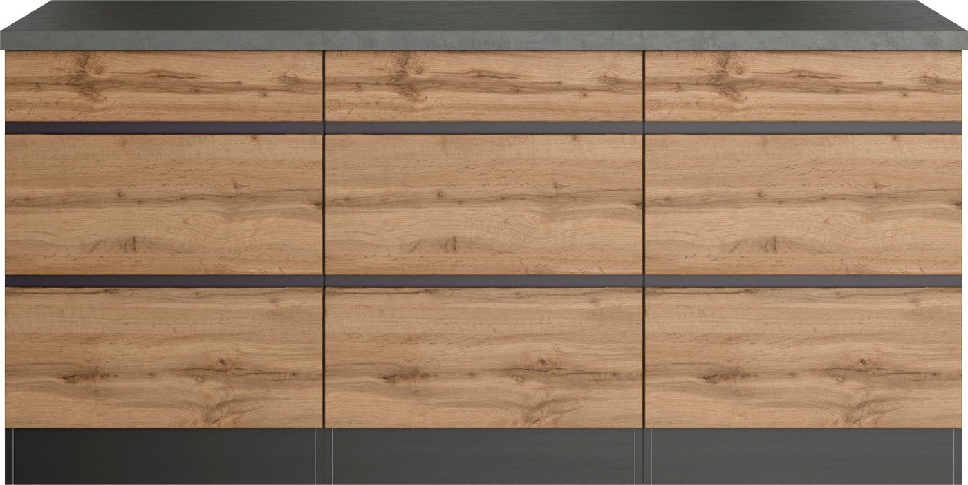 Kochstation Unterschrank KS-Riesa Breite 180 cm, MDF-Fronten von Kochstation